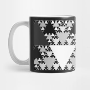 Monochrome, Sierpinski Triangle 003 Mug